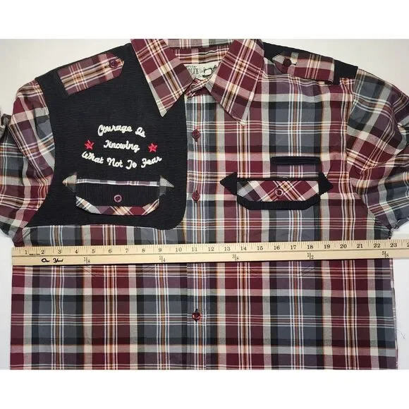 RAW BLUE WESTERN LONG SLEEVE BUTTON DOWN SIZE L‎ - Picture 9 of 14